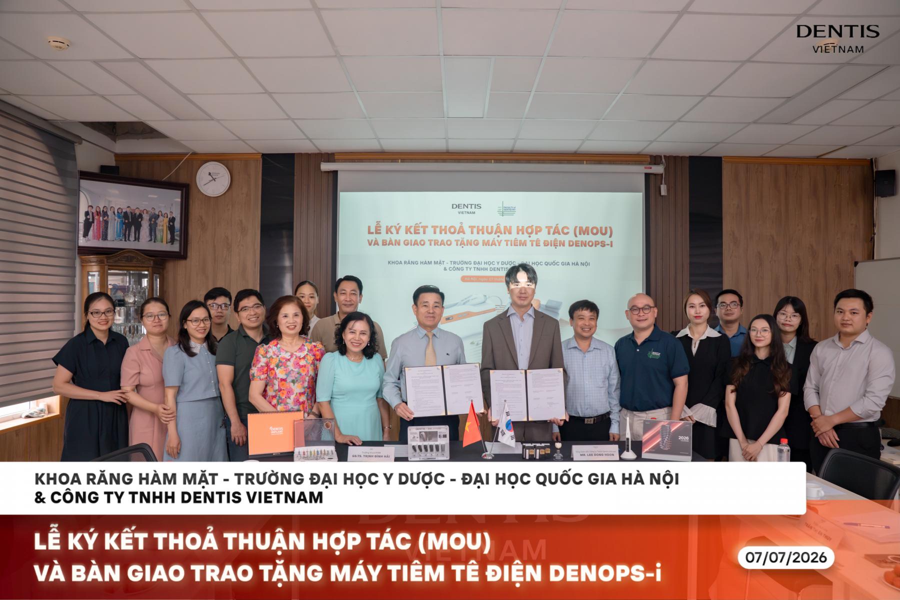 KÝ KẾT BIÊN BẢN GHI NHỚ HỢP TÁC (MOU) VÀ HỢP ĐỒNG TRAO TẶNG THIẾT BỊ CHO KHOA RĂNG HÀM MẶT